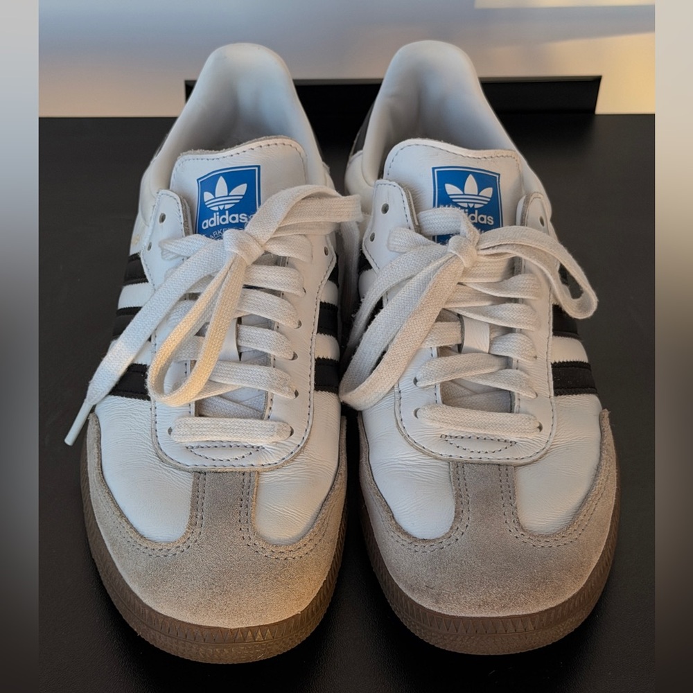 adidas White Low-Top Sneakers with Brown Outsole Details - Picture 3 of 6